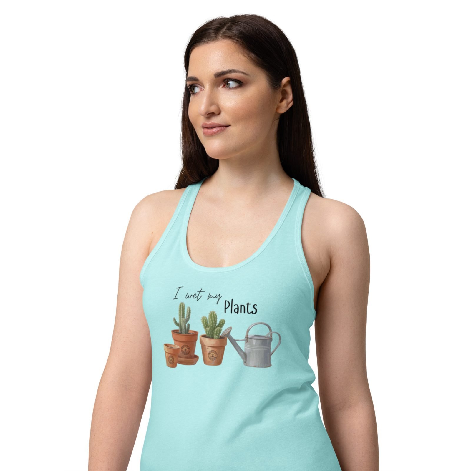 I Wet My Plants Racerback Tank Top - Image 15
