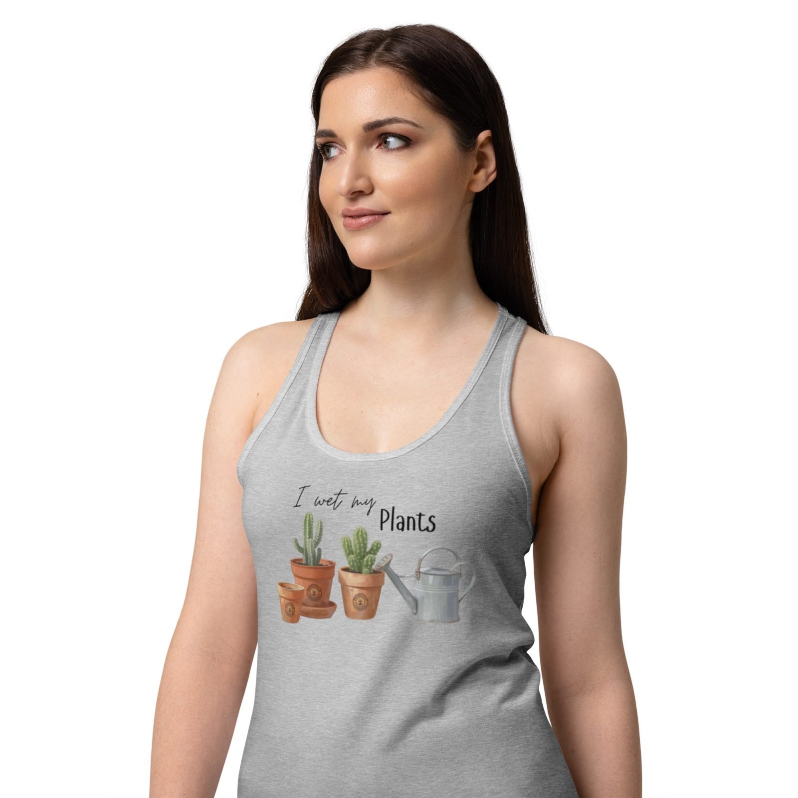 I Wet My Plants Racerback Tank Top - Image 12
